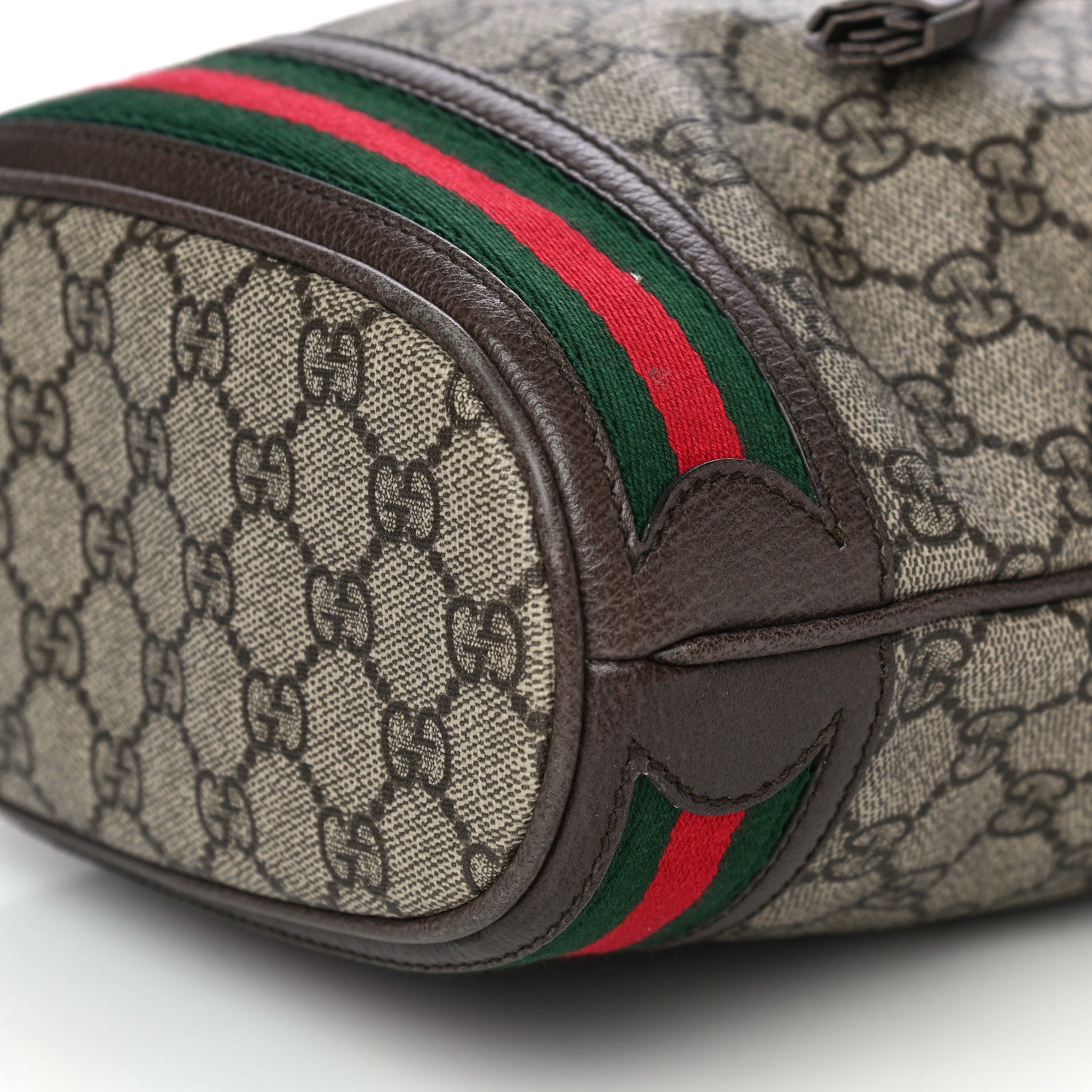 Gucci GG Supreme Monogram Web Small Ophidia Bucket Bag Brown 12 of 12