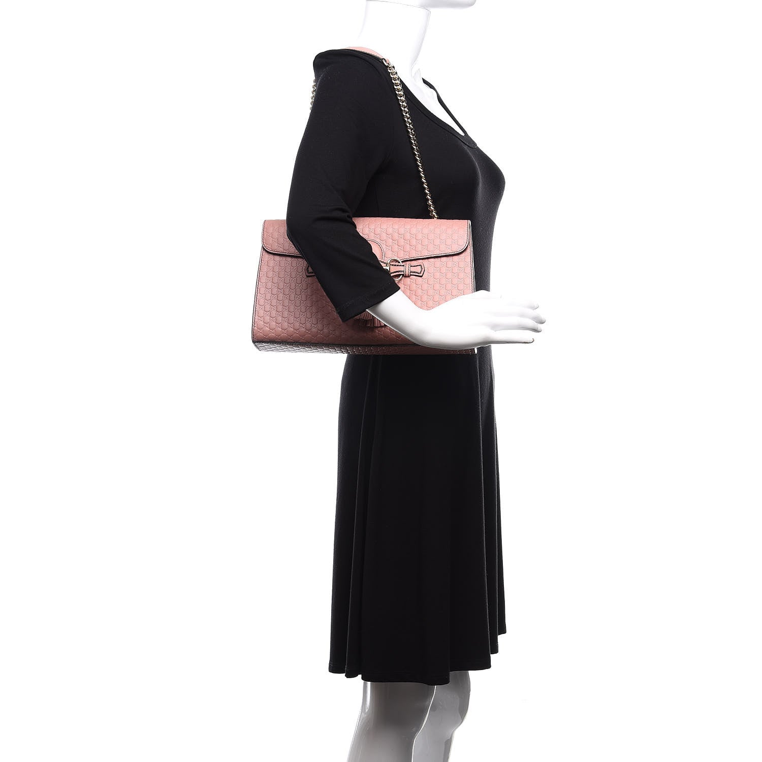 Gucci Microguccissima Medium Emily Chain Shoulder Bag Soft Pink 2 of 10