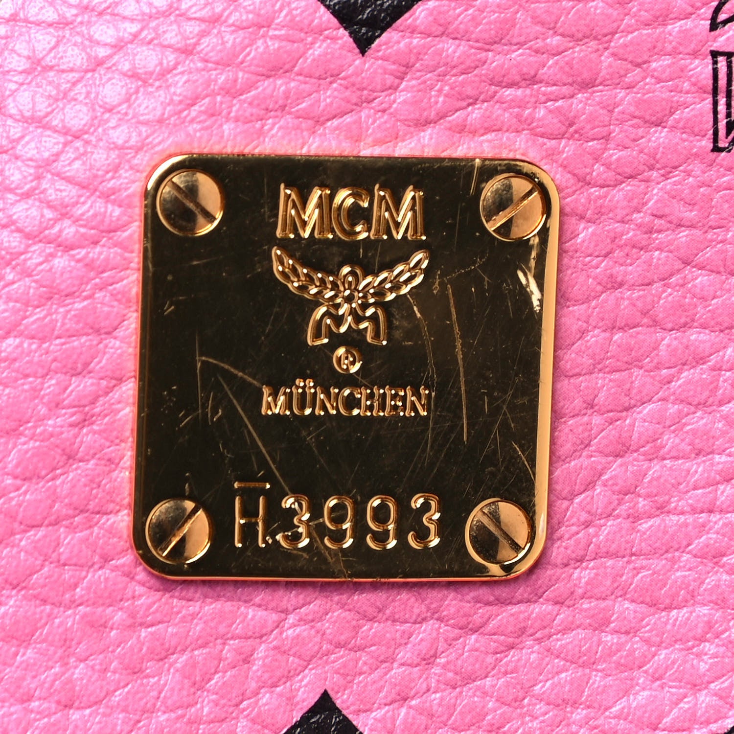 MCM Visetos Medium Side Studs Stark Backpack Pink 12 of 13
