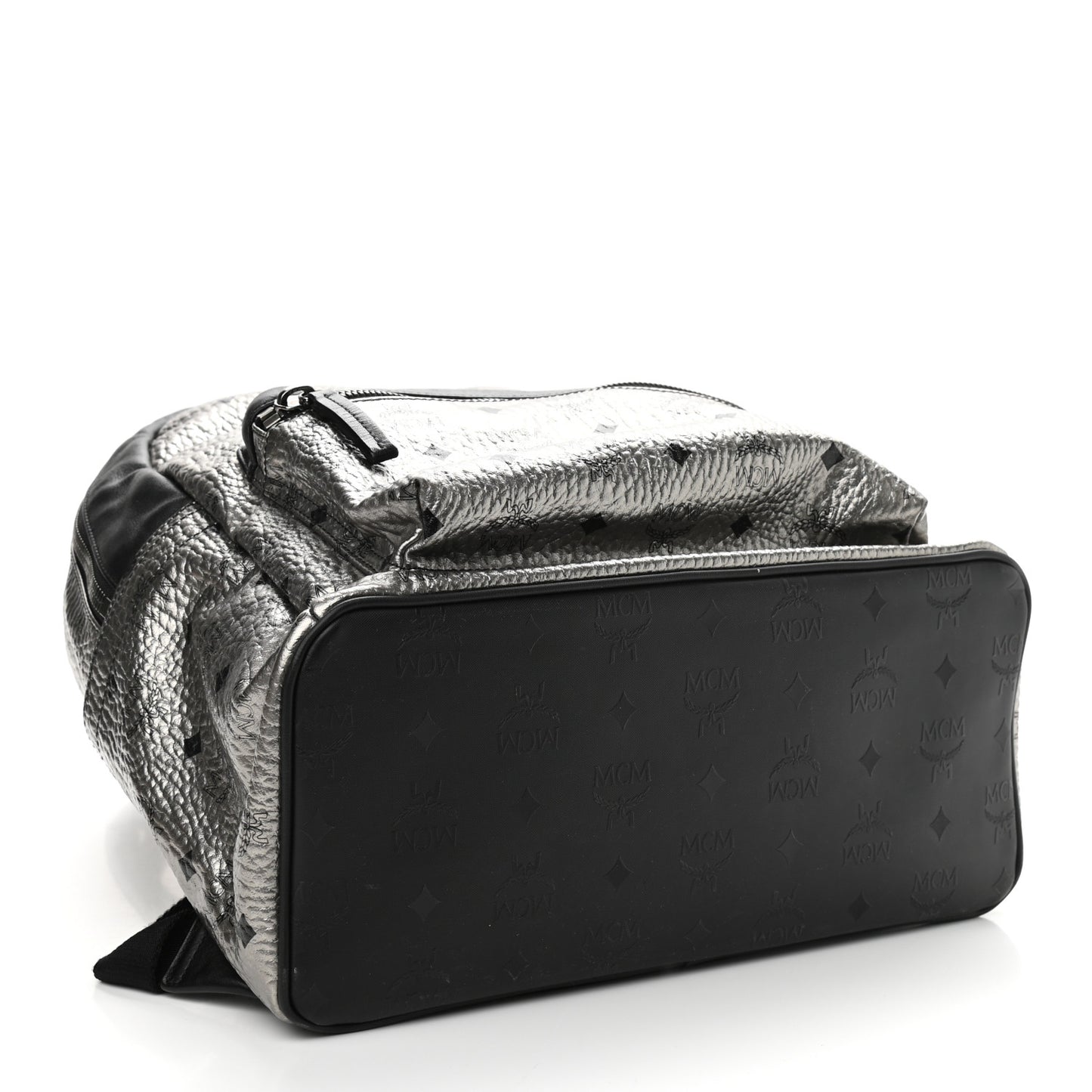 Metallic Visetos Medium Stark Backpack Silver Black