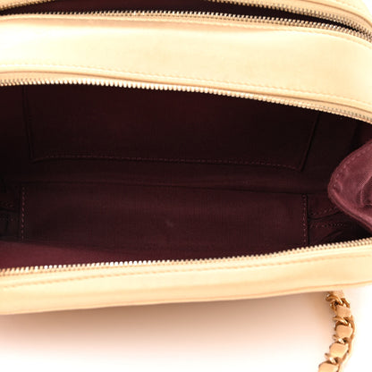 Chanel Metallic Lambskin Quilted Small Coco Boy Camera Case Gold 5 of 15