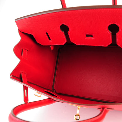 Hermes Epsom Birkin 35 Rouge Casaque 14 of 26