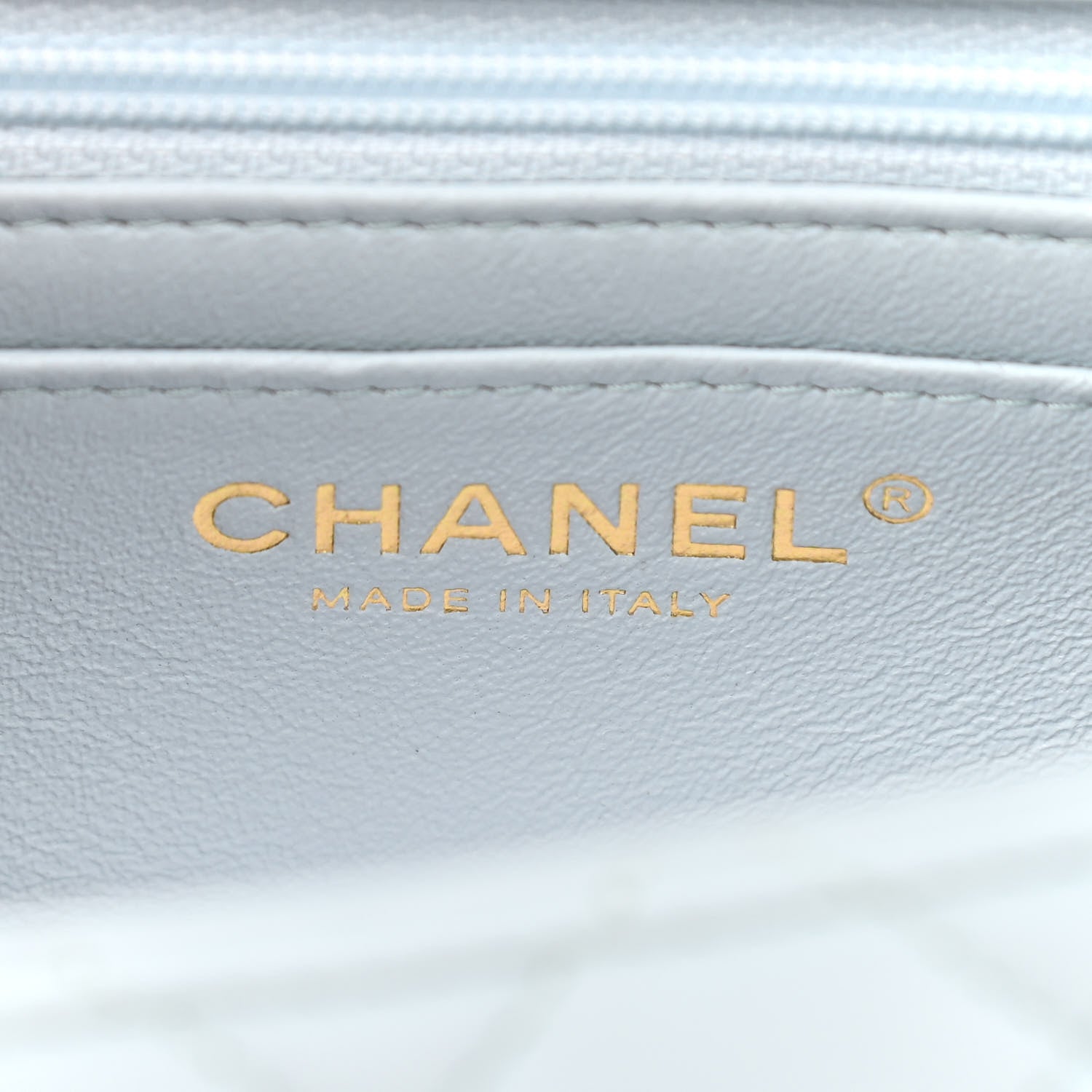 Chanel Lambskin Quilted Mini Top Handle Rectangular Flap Light Blue 6 of 10