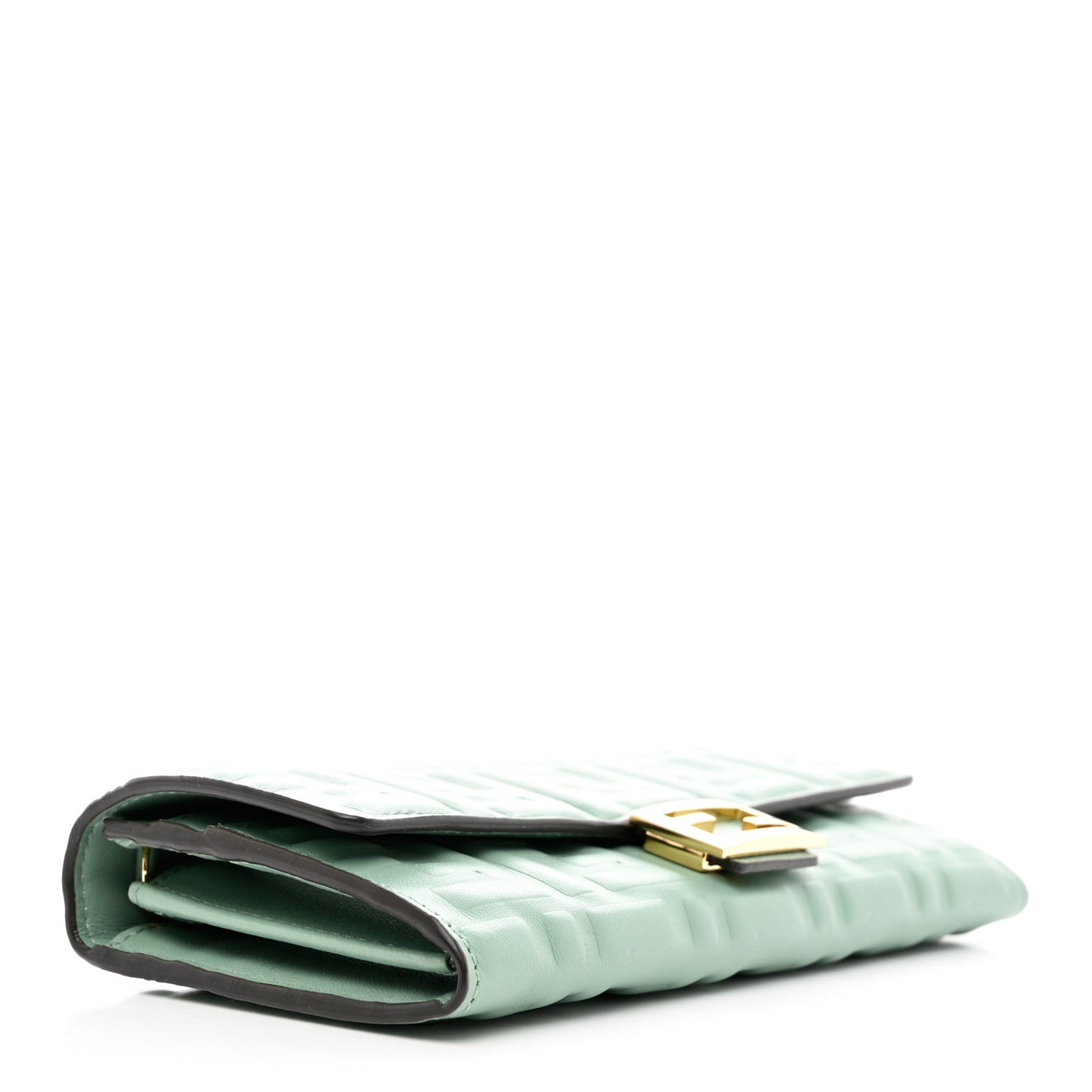 Nappa Matisse FF Embossed Continental Wallet On Chain Menta