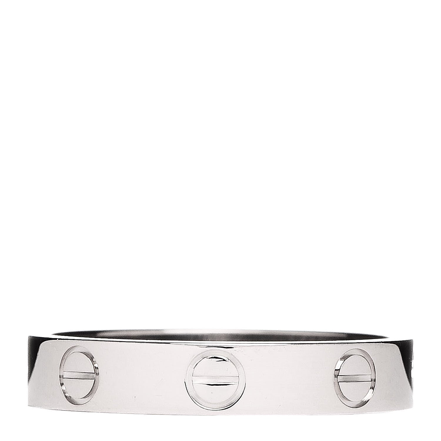 Cartier 18K White Gold 3.5mm LOVE Wedding Band Ring 53 6.25 3 of 5