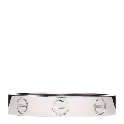 Cartier 18K White Gold 3.5mm LOVE Wedding Band Ring 53 6.25 3 of 5