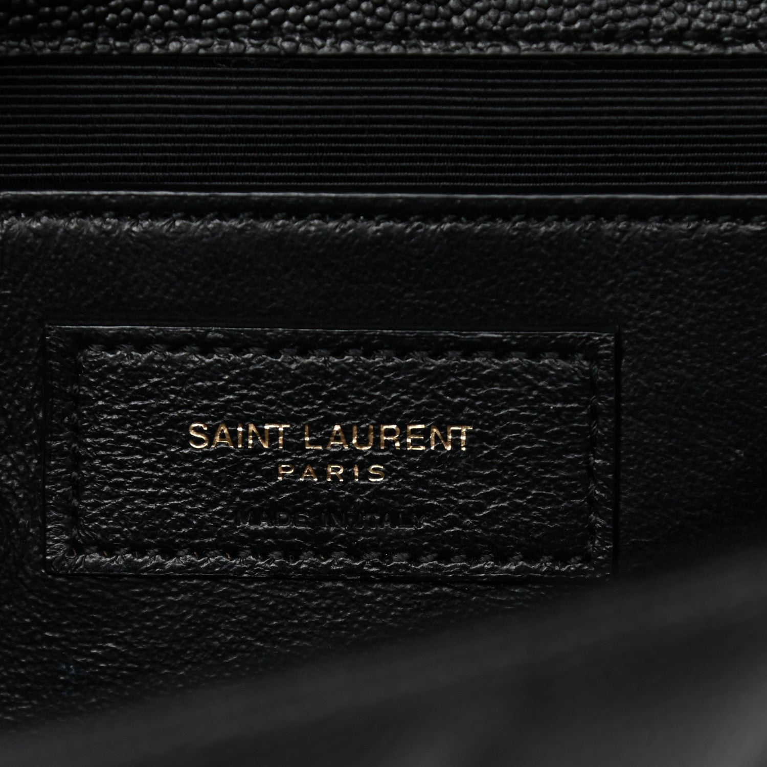 Saint Laurent Grain De Poudre Textured Mixed Matelasse Triquilt Medium Monogram Satchel Black 6 of 12