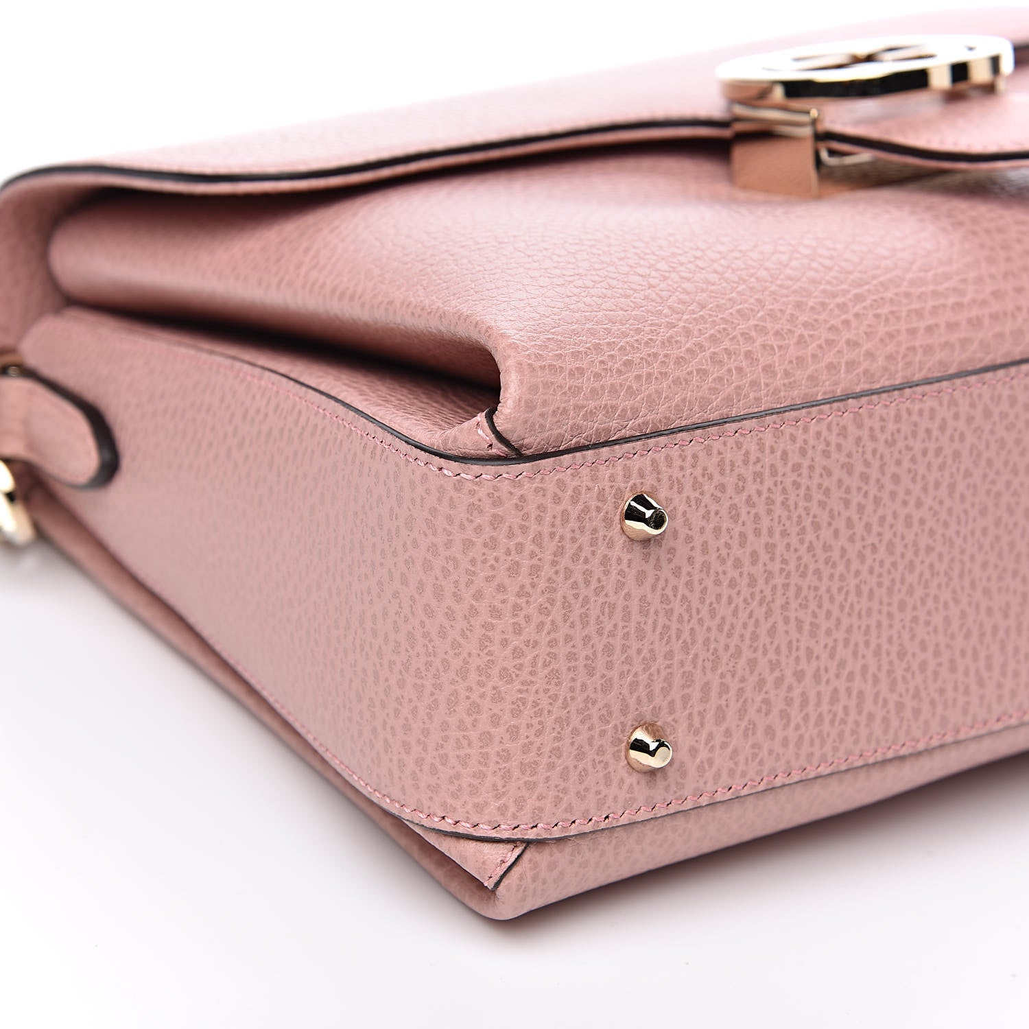 Gucci Dollar Calfskin Interlocking G Top Handle Shoulder Bag Soft Pink 8 of 9