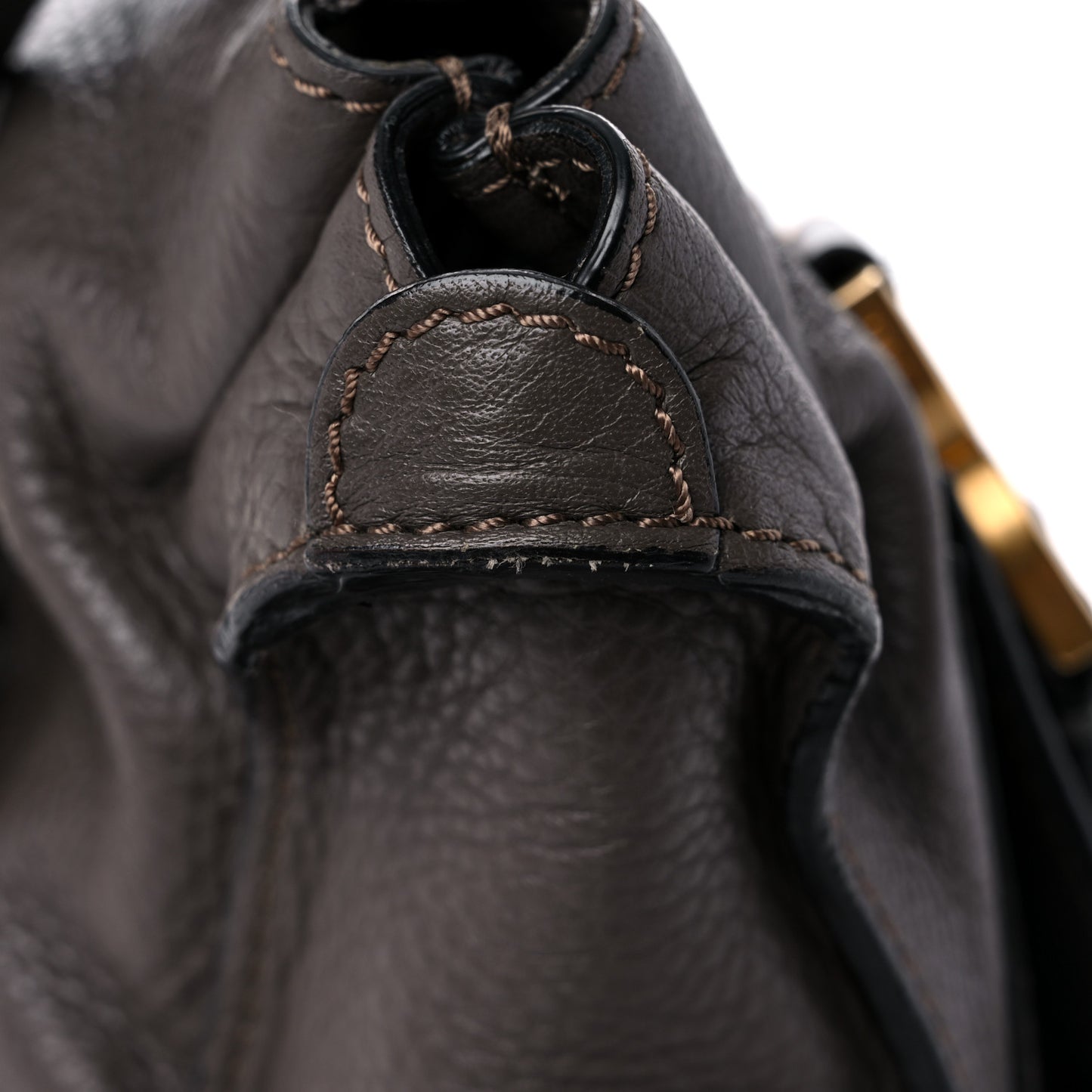 Calfskin Large Marcie Satchel Truffle