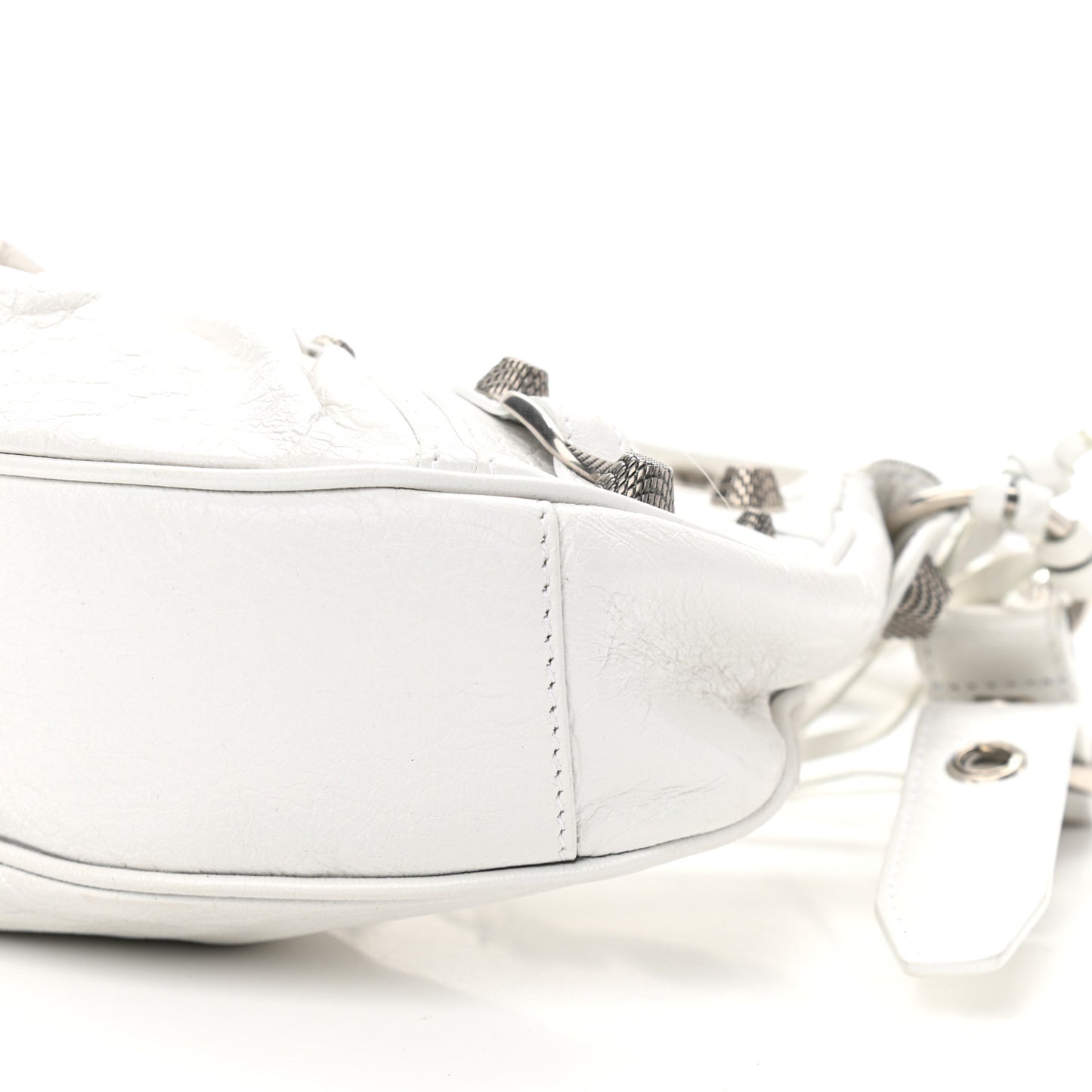 Agneau Arena Le Cagole Shoulder Bag XS Optic White