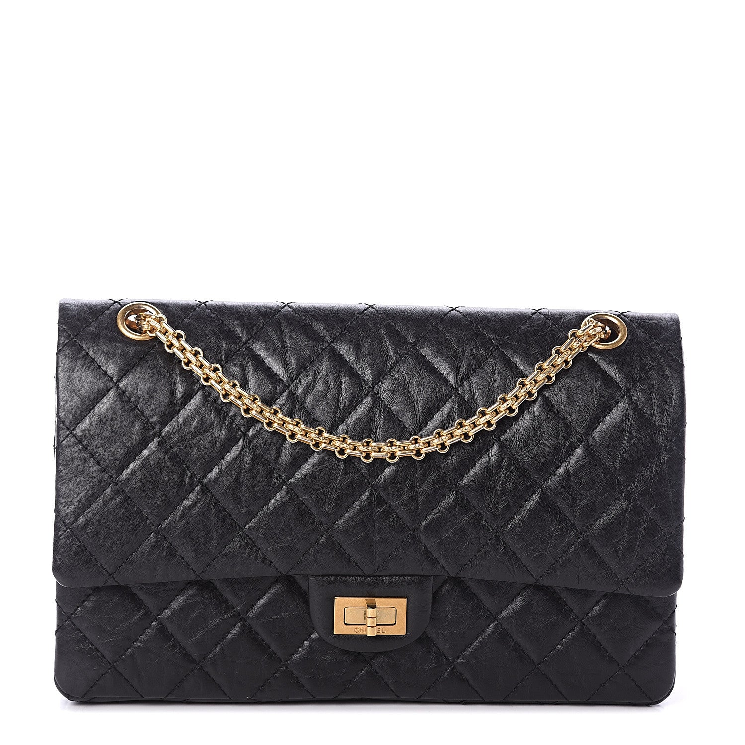 Chanel Aged Calfskin Quilted 2.55 Reissue 226 Flap Black 1 of 8
