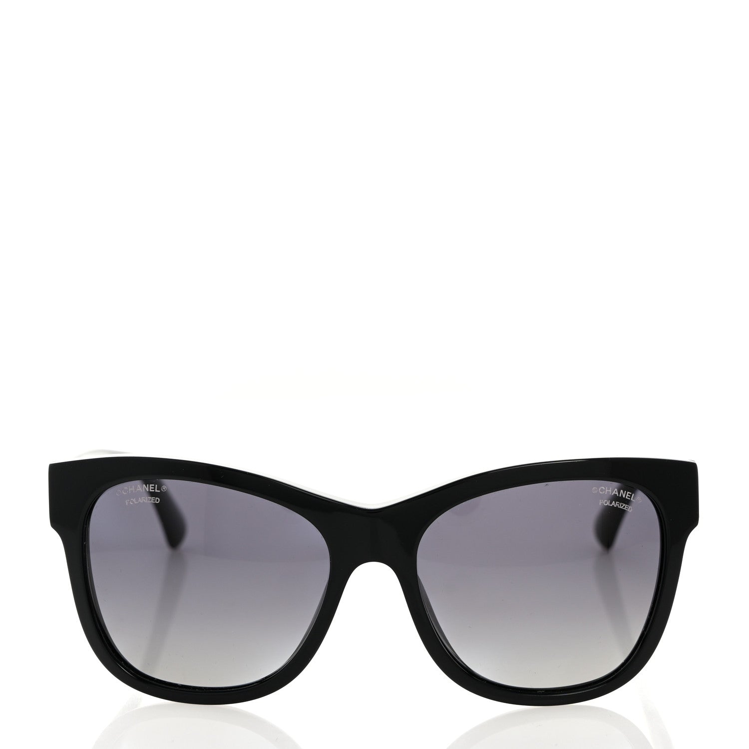 Chanel Acetate Polarized Square CC Sunglasses 5380 Black 2 of 8