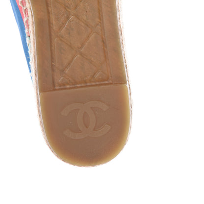 Chanel Crepe Patent CC Espadrilles 36 Multicolor Black 8 of 11
