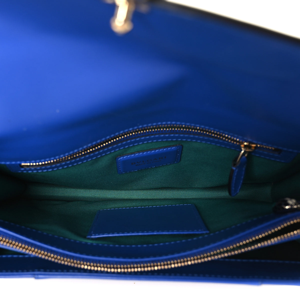 Bulgari Calfskin Serpenti Forever Shoulder Bag Blue 4 of 10
