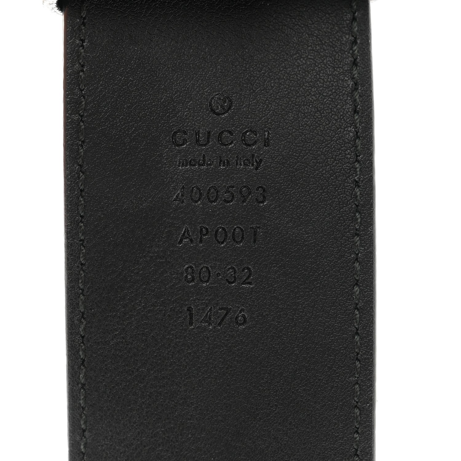 Gucci Calfskin Double G 40mm Belt 80 32 Black 3 of 6