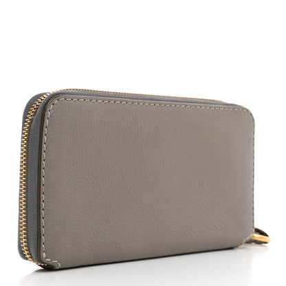 Chloe Calfskin Marcie Long Zip Around Wallet Cashmere Grey 3 of 9