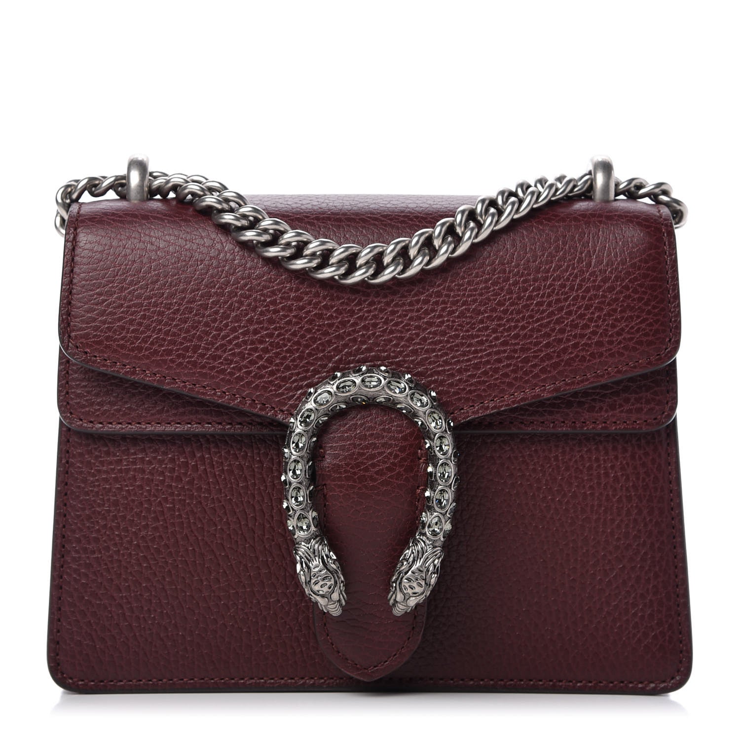 Gucci Dollar Calfskin Crystal Mini Dionysus Shoulder Bag Vintage Bordeaux 1 of 9