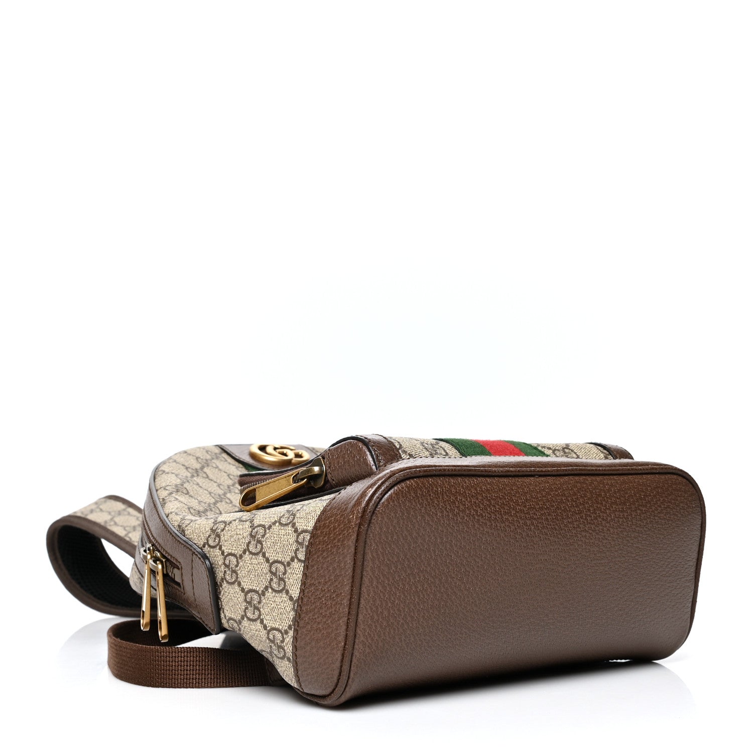Gucci GG Supreme Monogram Calfskin Web Small Ophidia Day Backpack Beige Ebony New Acero 4 of 12