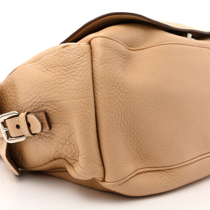 Prada Vitello Daino Side Pocket Flap Hobo Sabbia 8 of 16