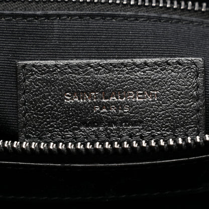 Saint Laurent Calfskin Y Quilted Monogram Monochrome Medium Loulou Chain Satchel Black Black 7 of 13