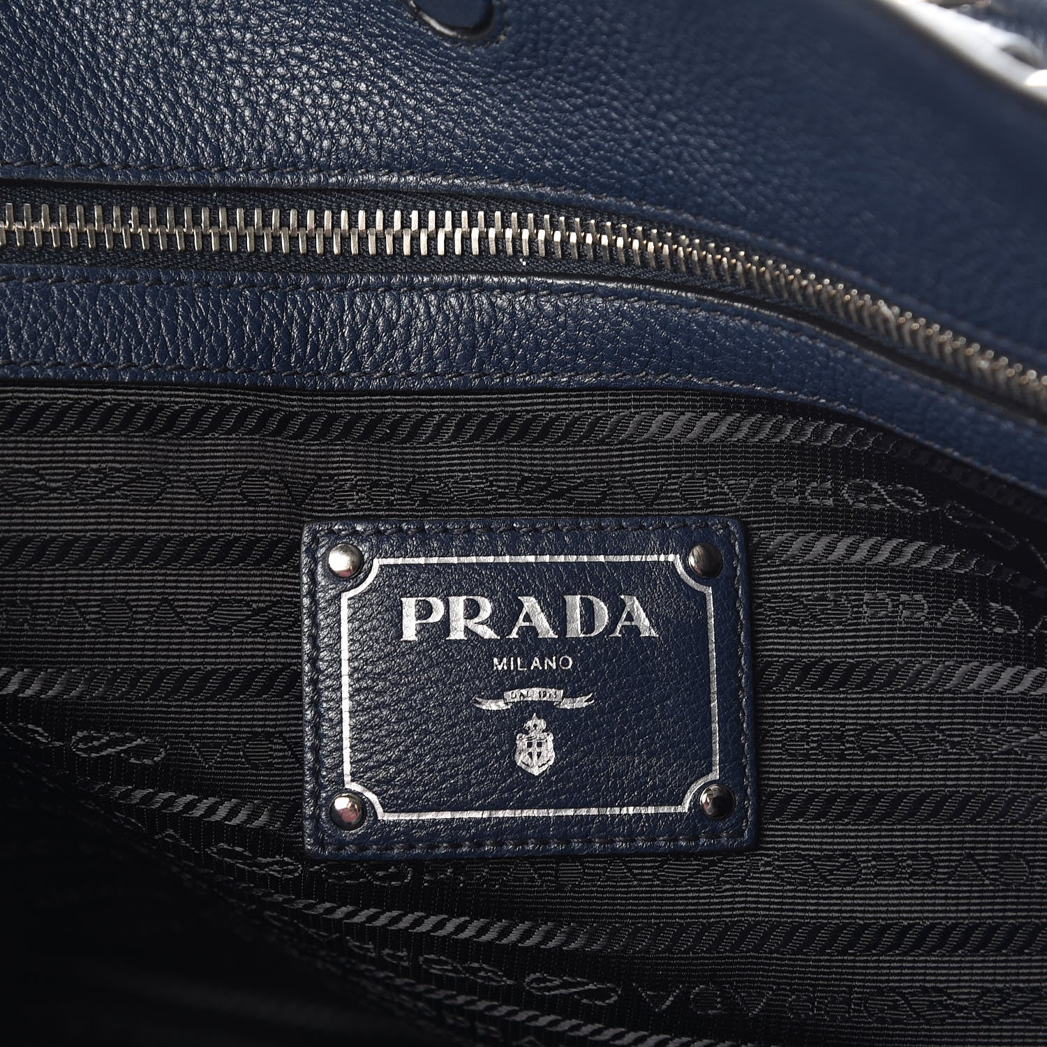 Prada Vitello Phenix Shopping Tote Baltico 6 of 8