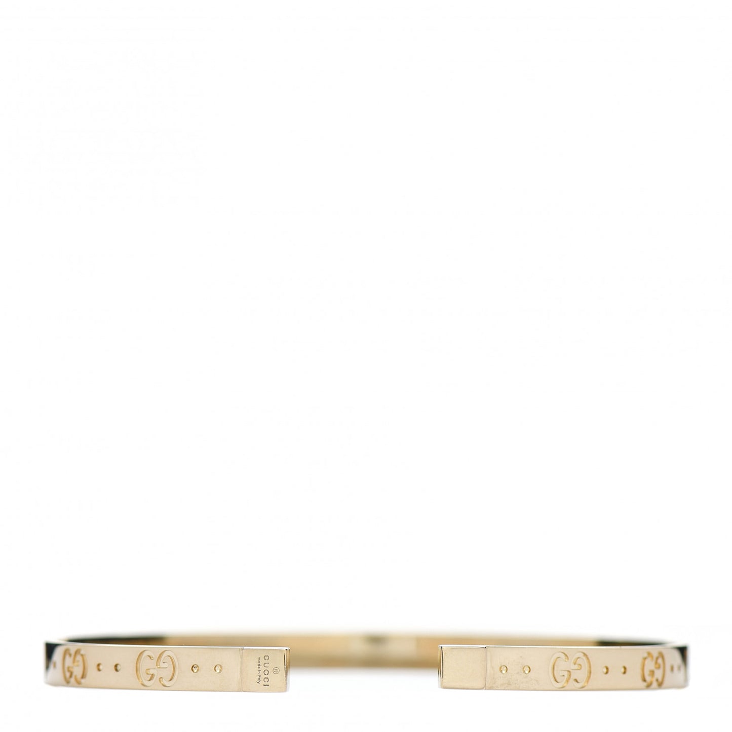 18K Yellow Gold Icon Cuff Bracelet