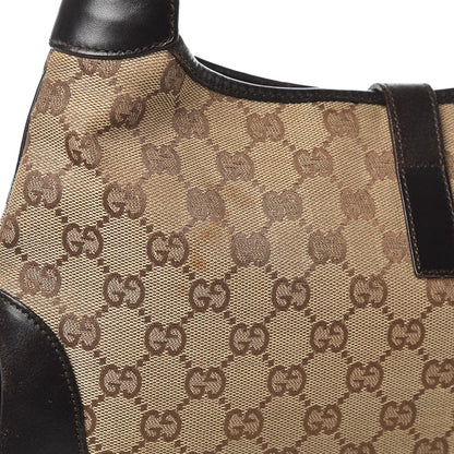 Gucci Monogram Web Jackie O Hobo Dark Brown 11 of 13