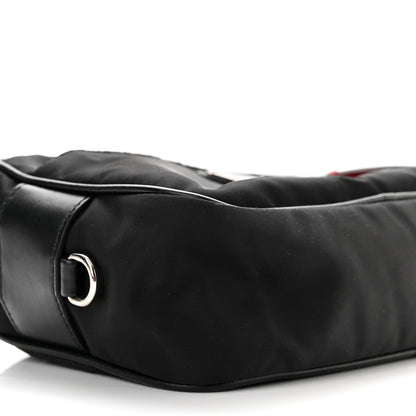 Prada Tessuto Nylon Studded New Vela Shoulder Bag Black Fuoco 9 of 10