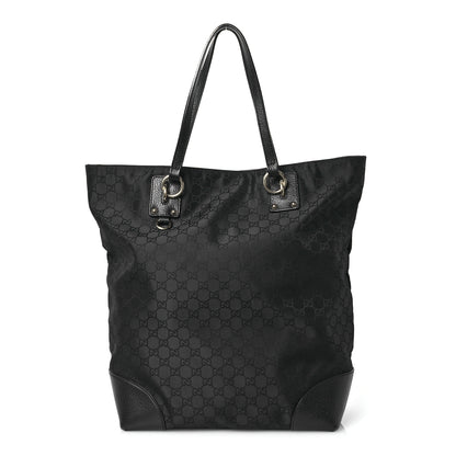 Gucci Nylon Monogram Medium Handle Vertical Tote Black 1 of 15