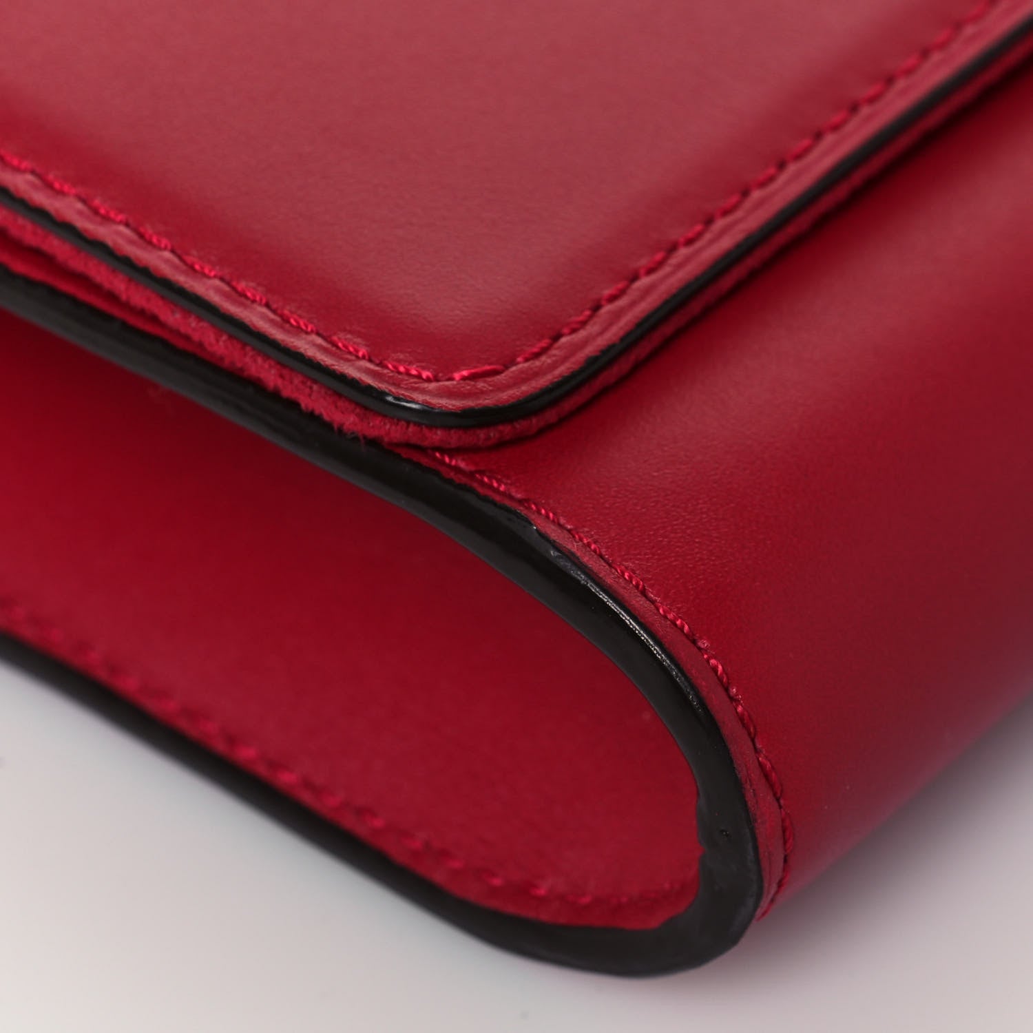 Louis Vuitton Calfskin Chain Louise MM Red 7 of 12