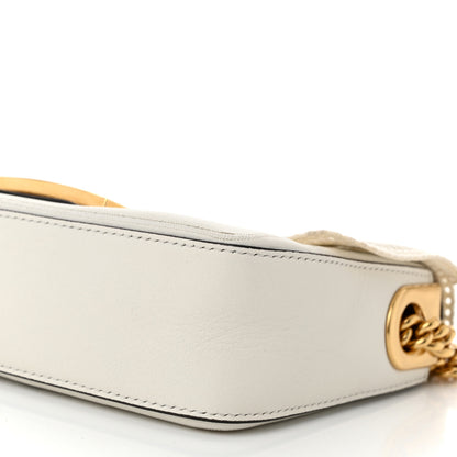 Fendi Nappa Apolo Floral Embroidered Mini Chain Baguette White 10 of 12