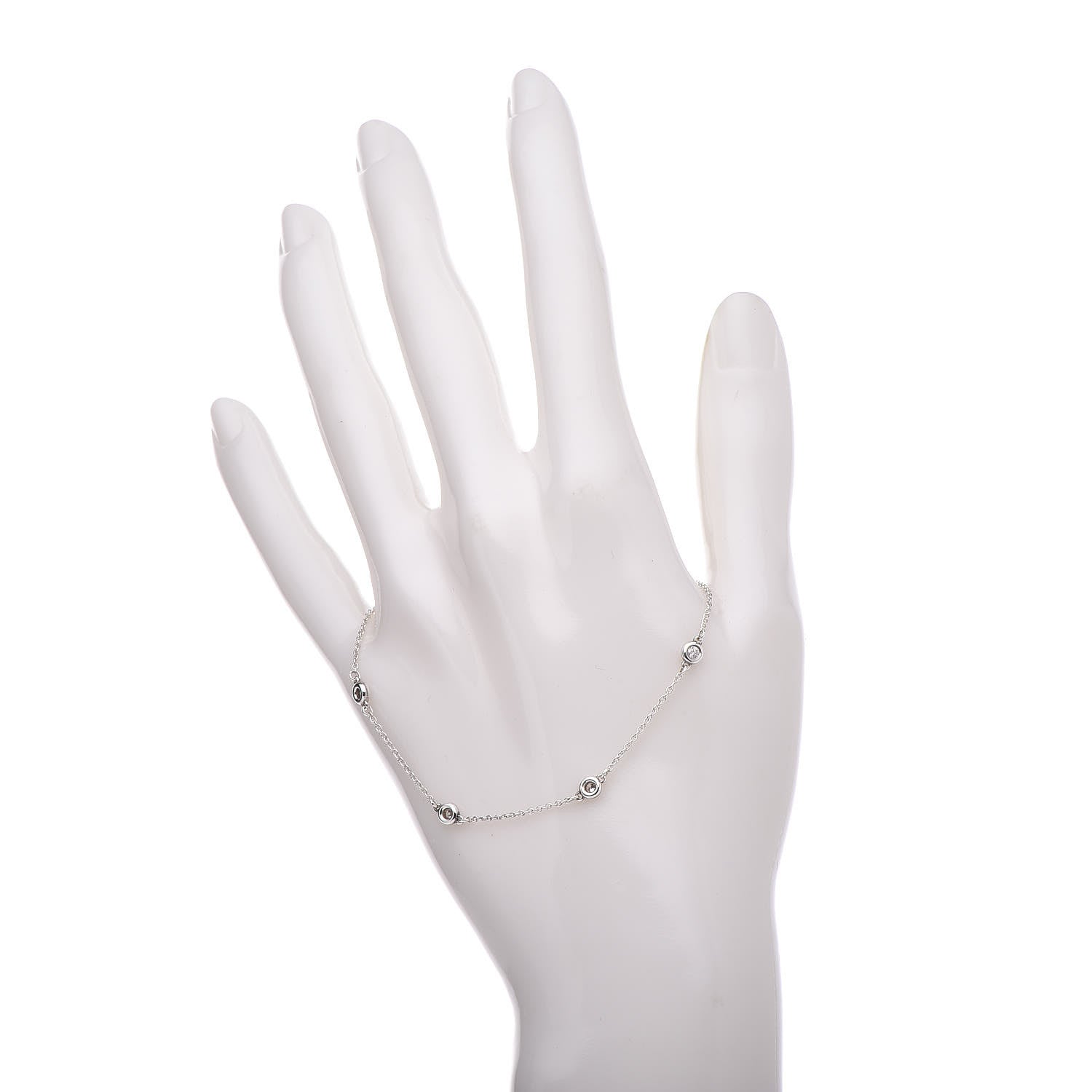 Tiffany Sterling Silver Diamond .15ct Elsa Peretti Diamonds By The Yard Bracelet 2 of 5