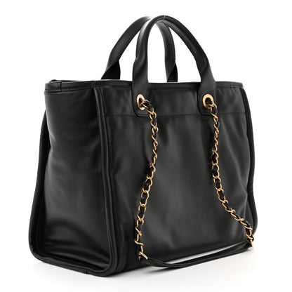 Chanel Calfskin Small Deauville Tote Black 4 of 12