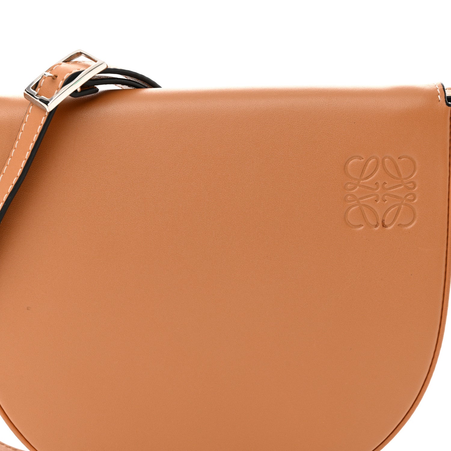 Loewe Soft Calfskin Heel Saddle Bag Tan 8 of 12