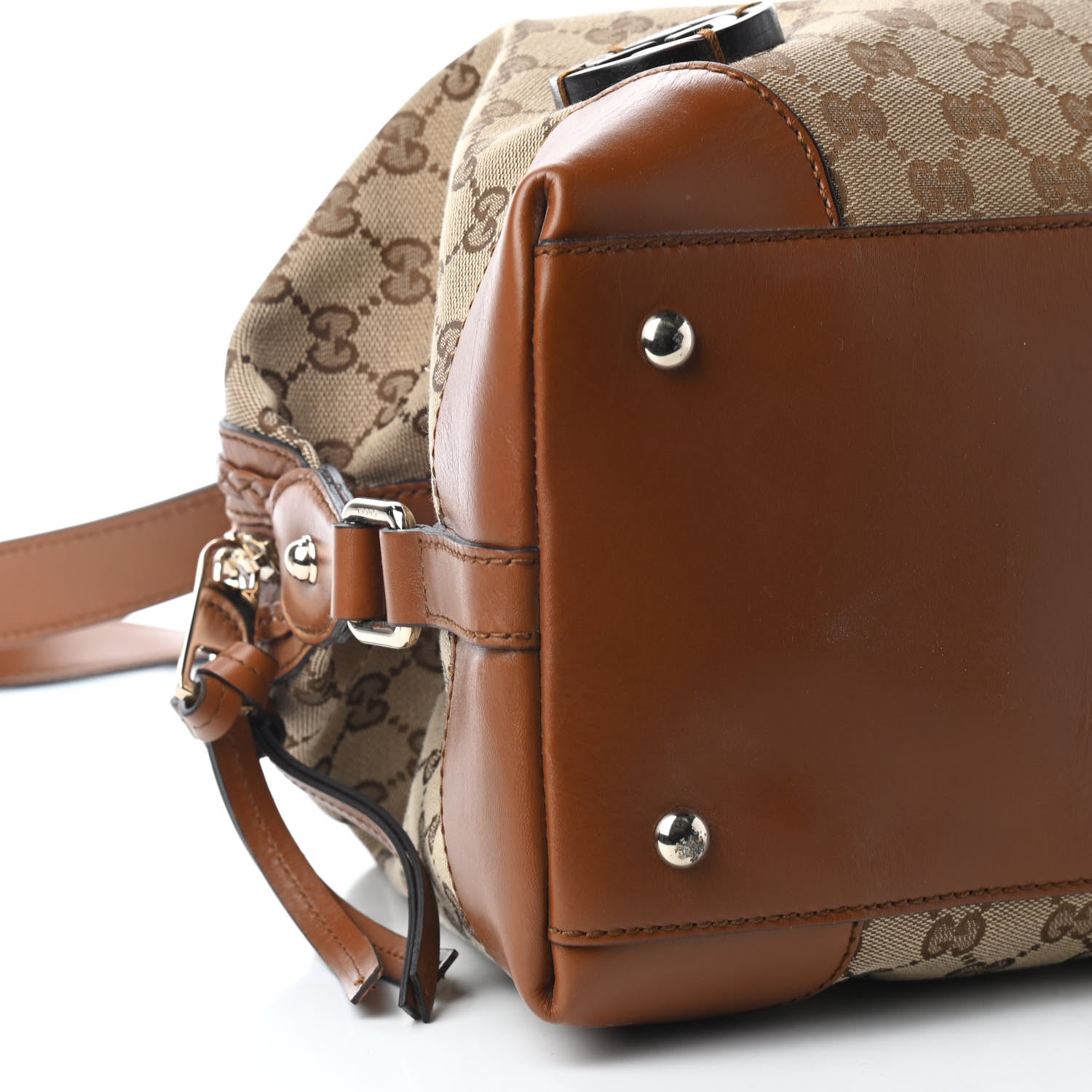 Gucci Monogram Small Brick Lane Boston Light Brown 7 of 8