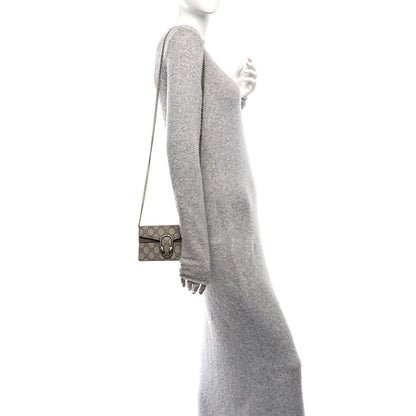Gucci GG Supreme Monogram Super Mini Dionysus Shoulder Bag Taupe 2 of 9