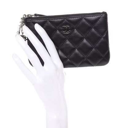 Chanel Lambskin Quilted Small Cosmo Cosmetic Case Black 2 of 8