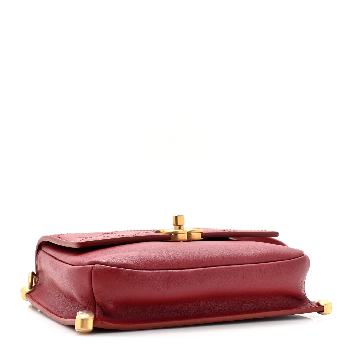 Chanel Calfskin Stitched Flap Red 4 of 10