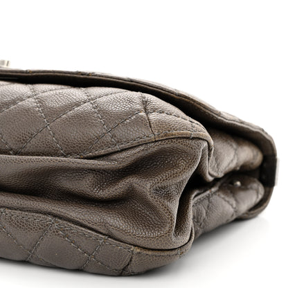Chanel Glazed Caviar Medium Flap Khaki 11 of 14