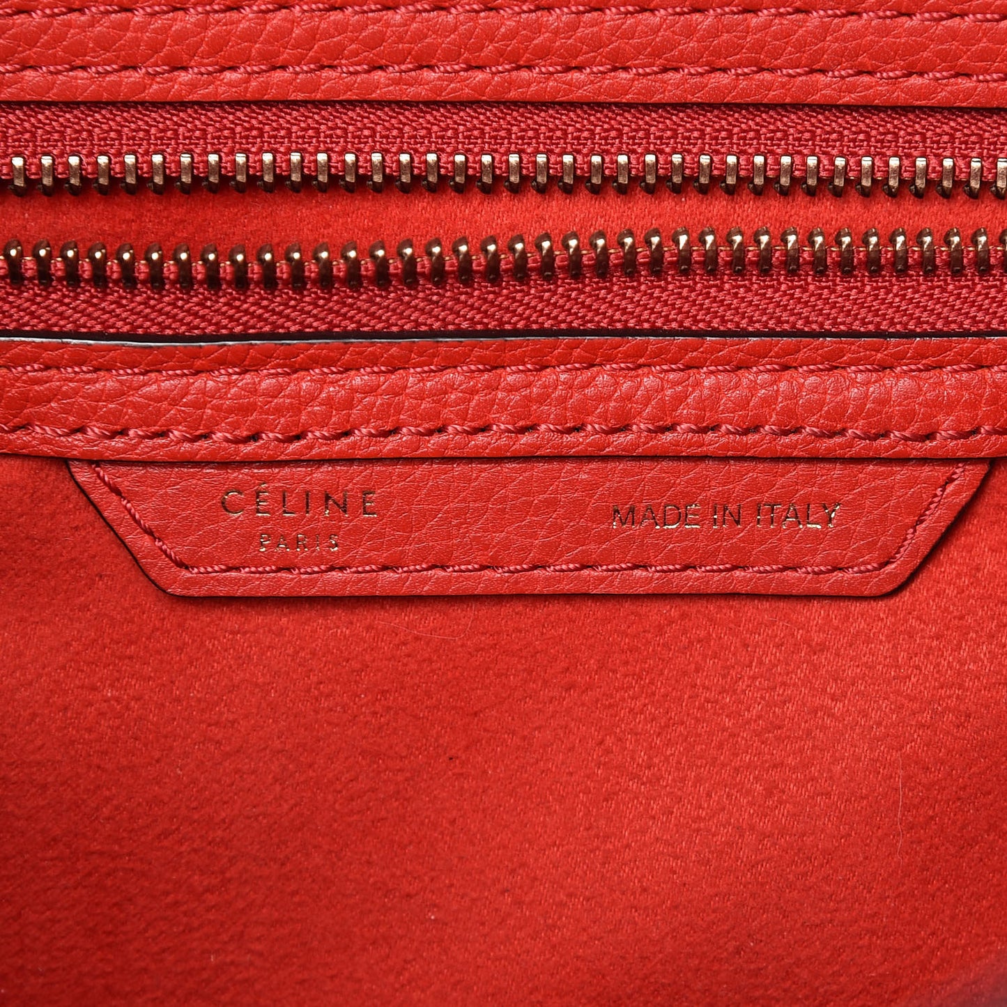 Drummed Calfskin Mini Luggage Coquelicot