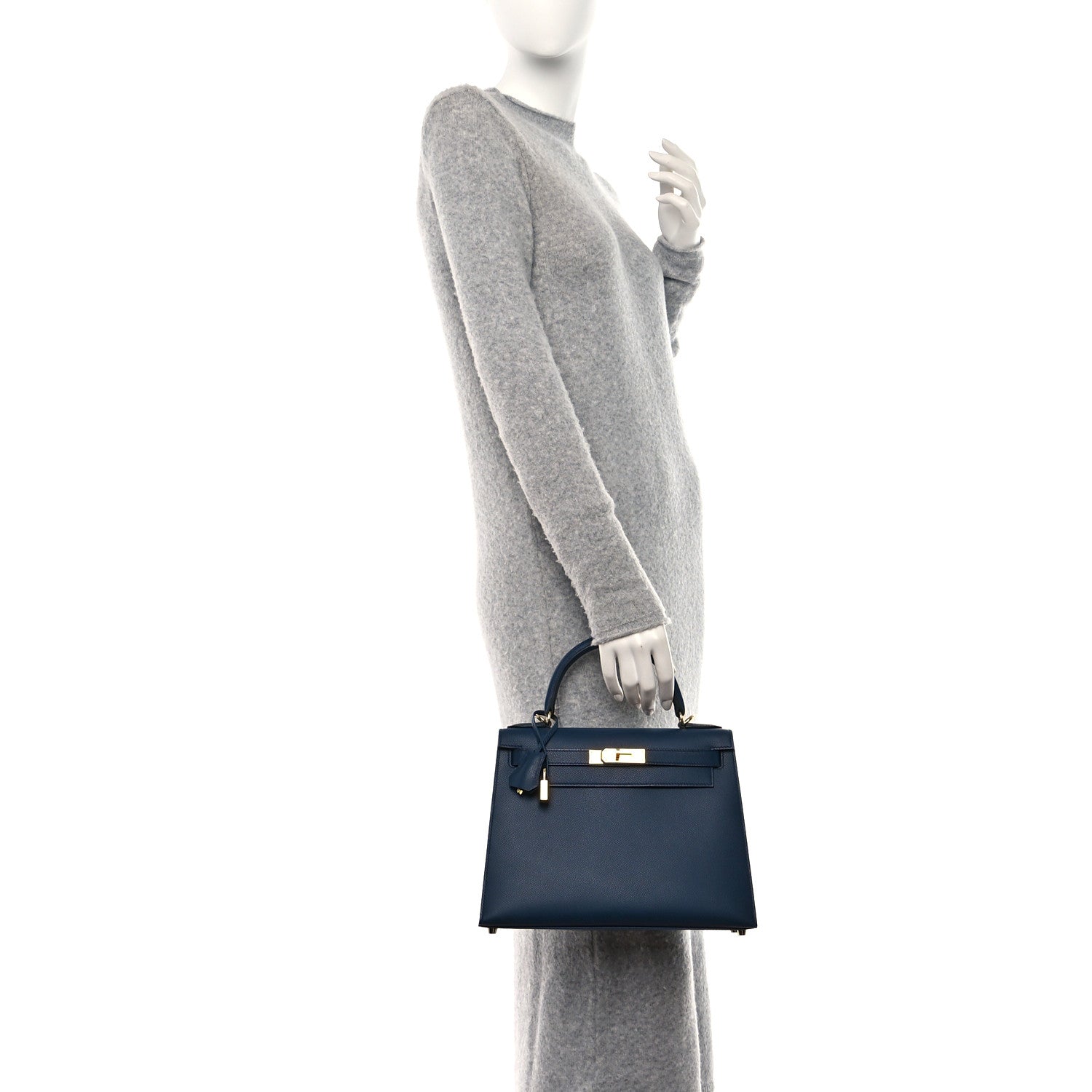 Hermes Epsom Kelly Sellier 28 Bleu De Malte 2 of 11