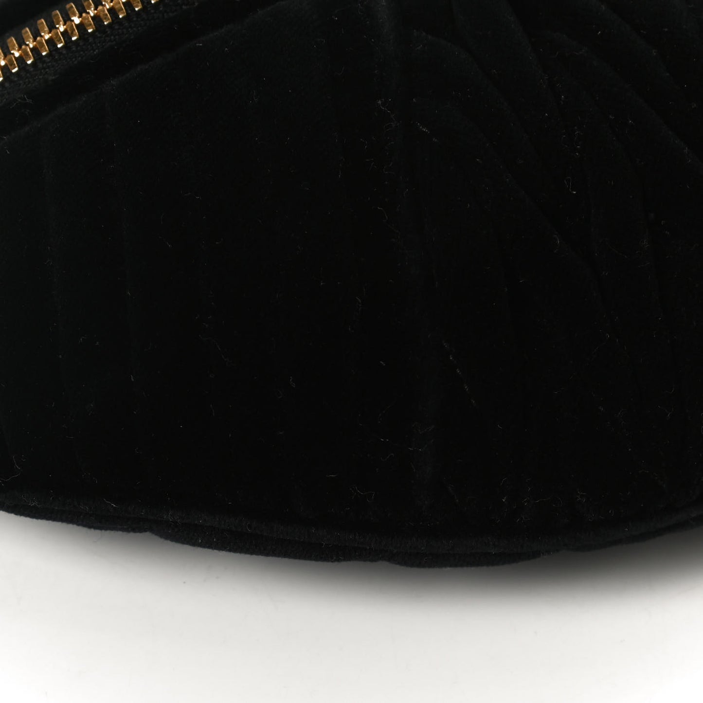 Velvet Matelasse Belt Bag Black