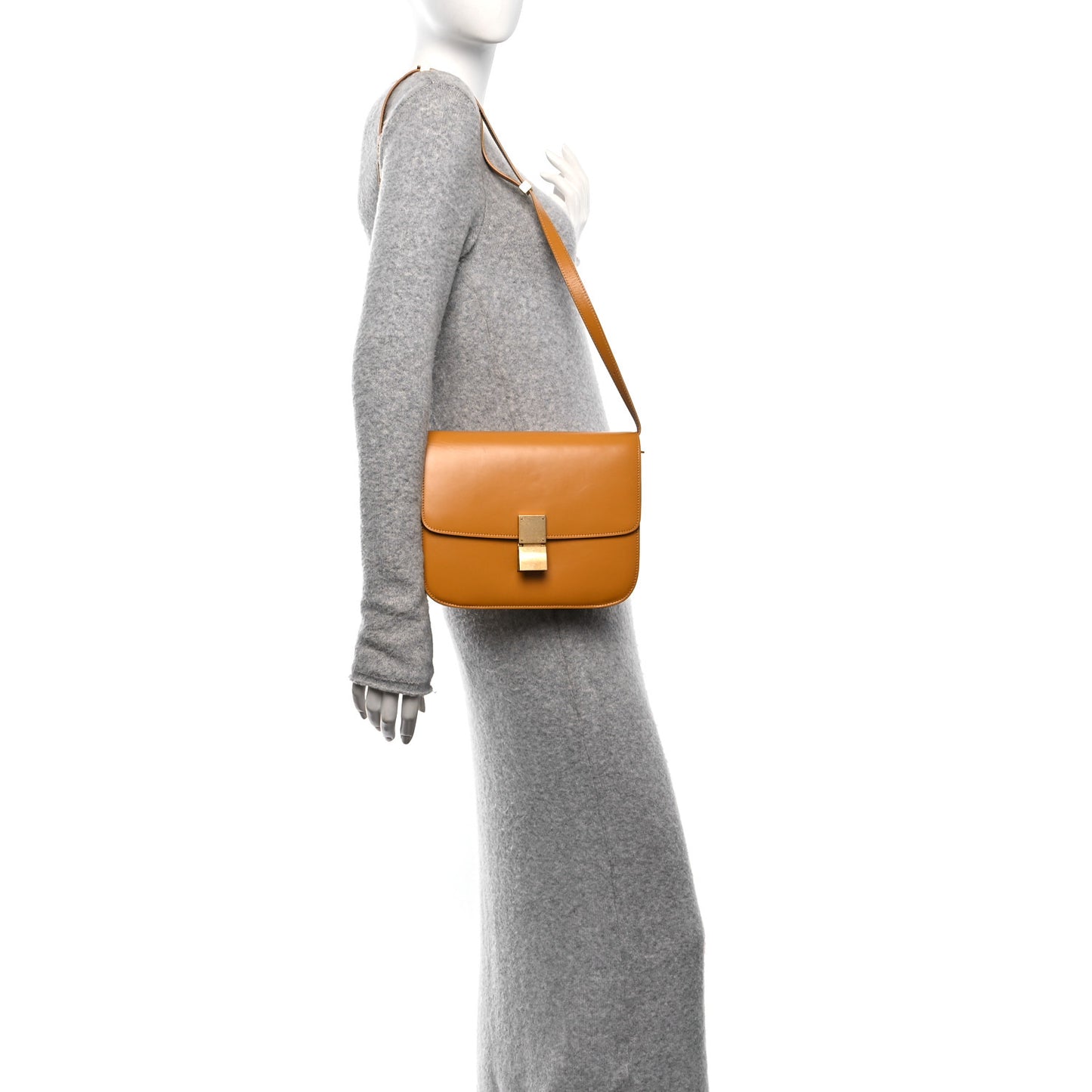 Smooth Calfskin Medium Classic Box Flap Bag  Daffodil