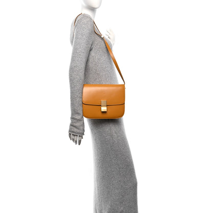Celine Smooth Calfskin Medium Classic Box Flap Bag  Daffodil 2 of 10