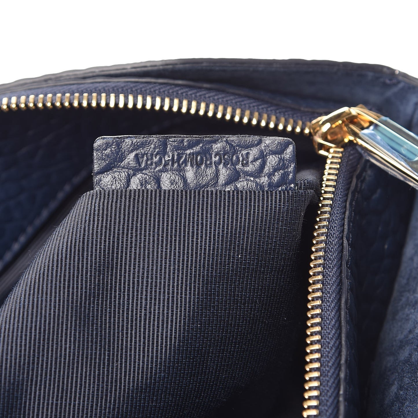 Heritage Grain Check Embossed Medium Dewsbury Tote Blue Carbon