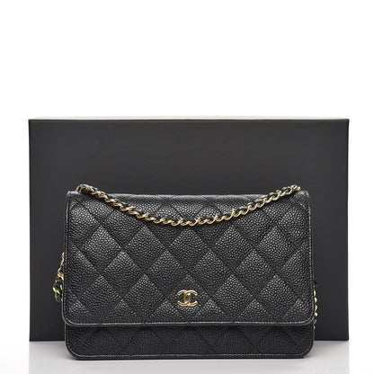 Chanel Caviar Quilted Wallet On Chain WOC Black 9 of 9