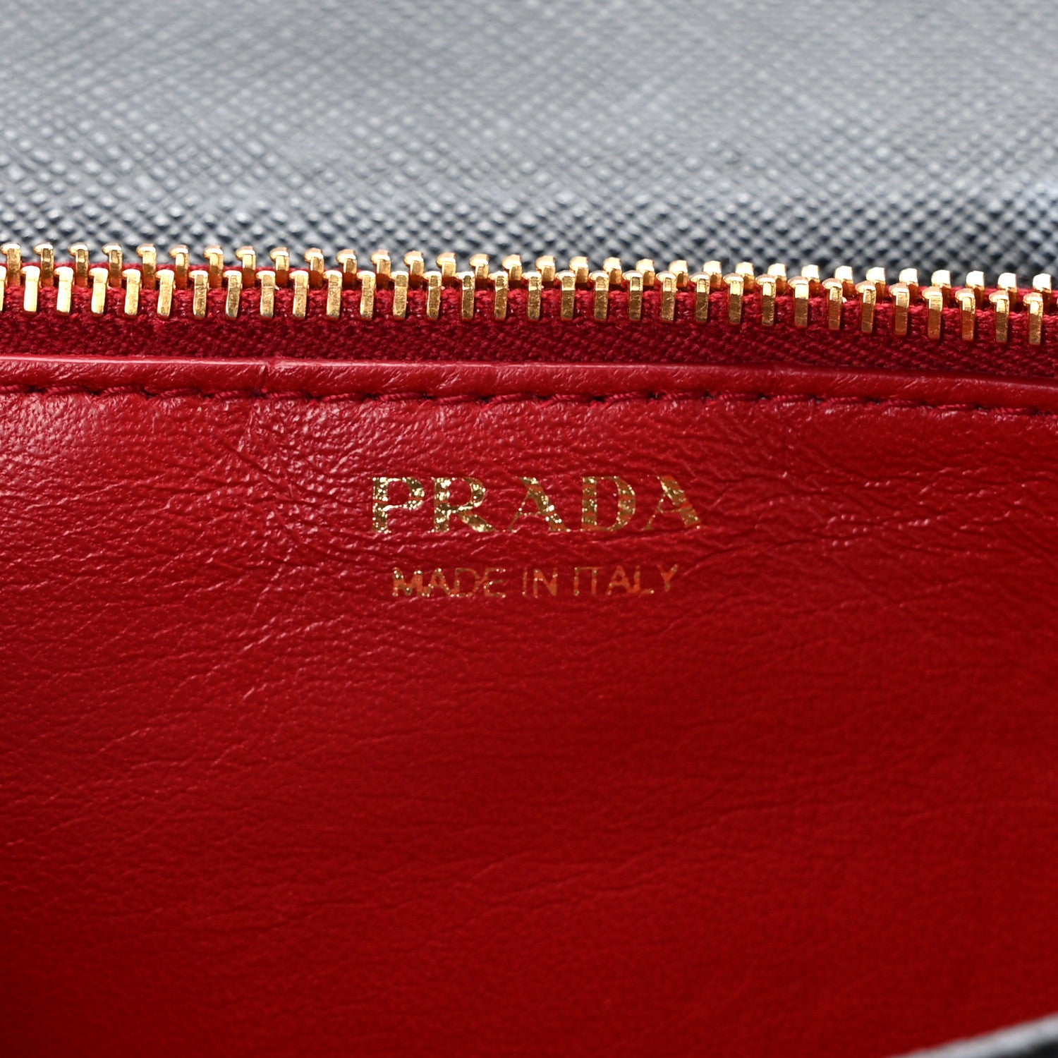 Prada Saffiano Lux Monochrome Chain Wallet Black 6 of 8