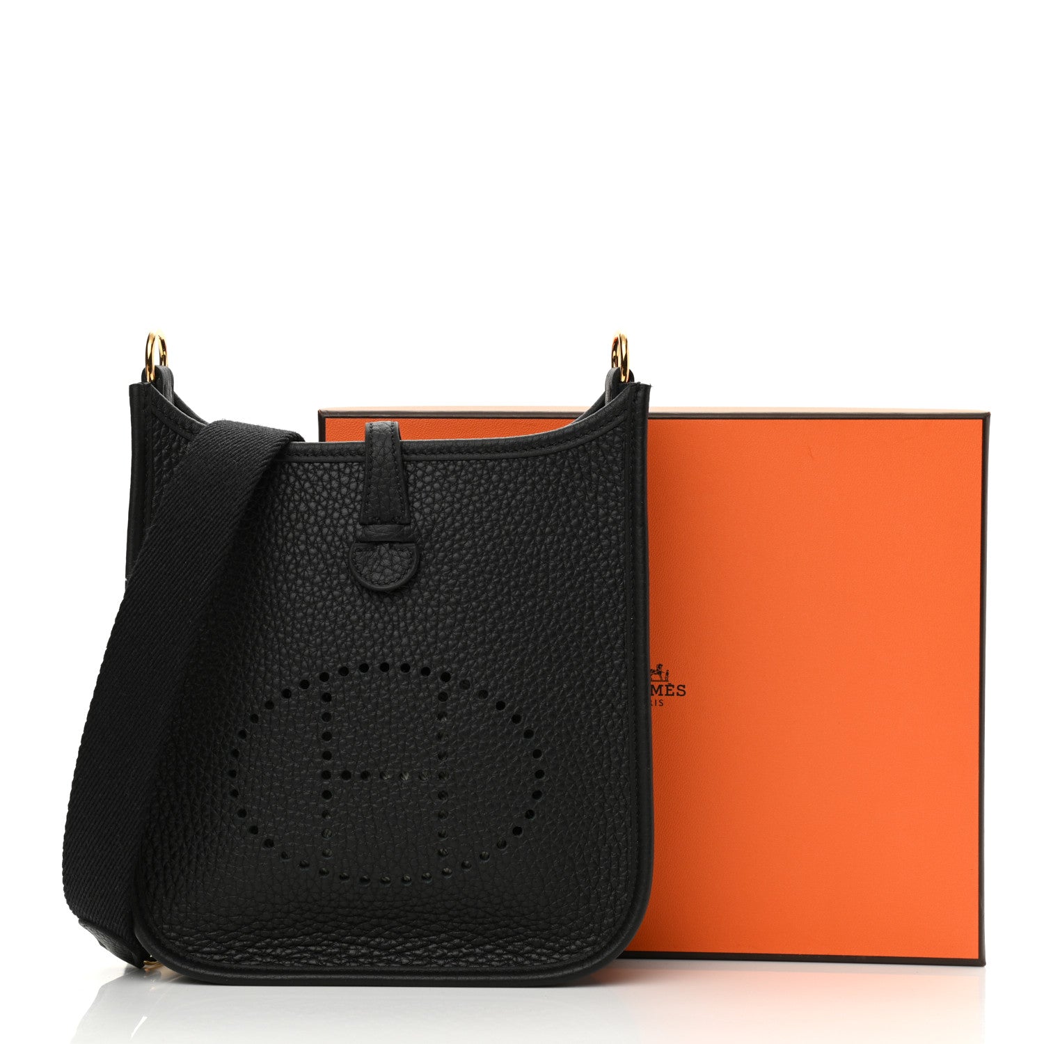Hermes Taurillon Clemence Evelyne TPM Black 11 of 11