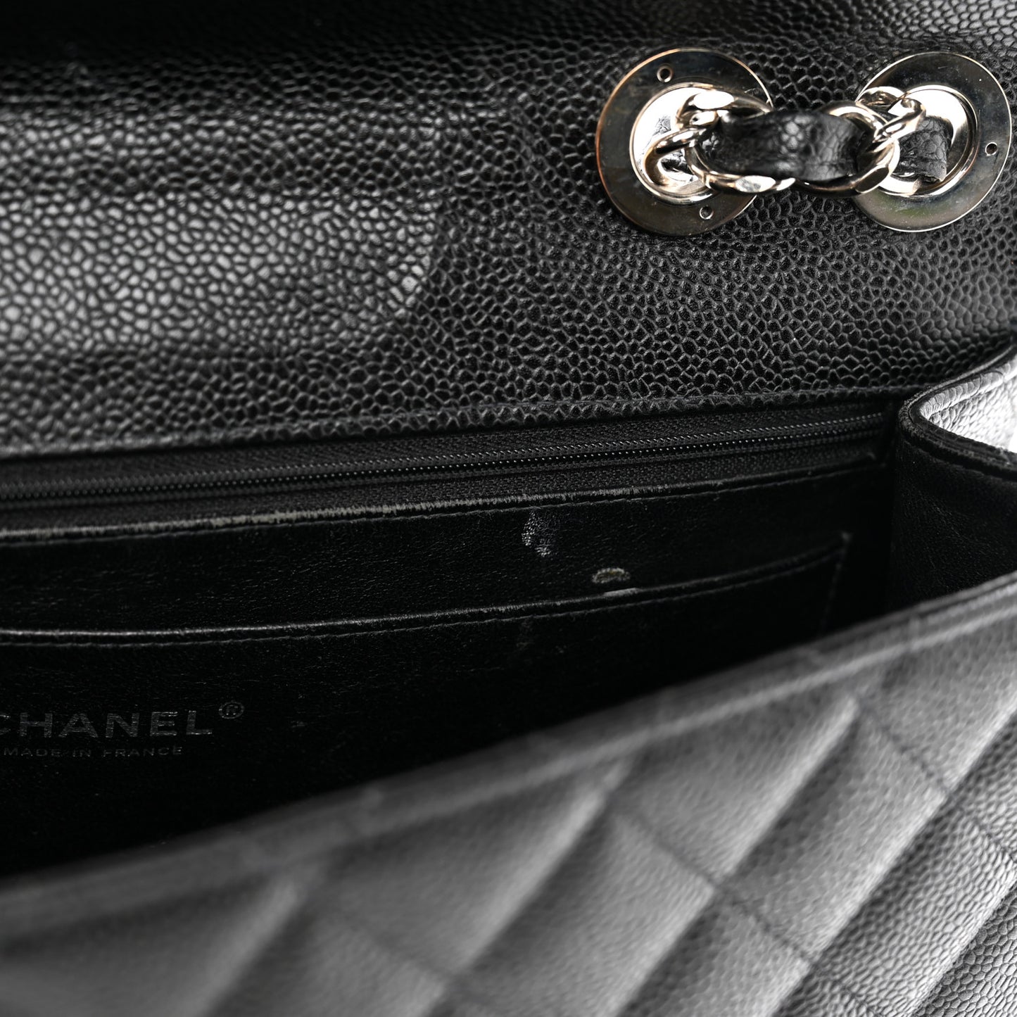 Caviar Jumbo Single Flap Black