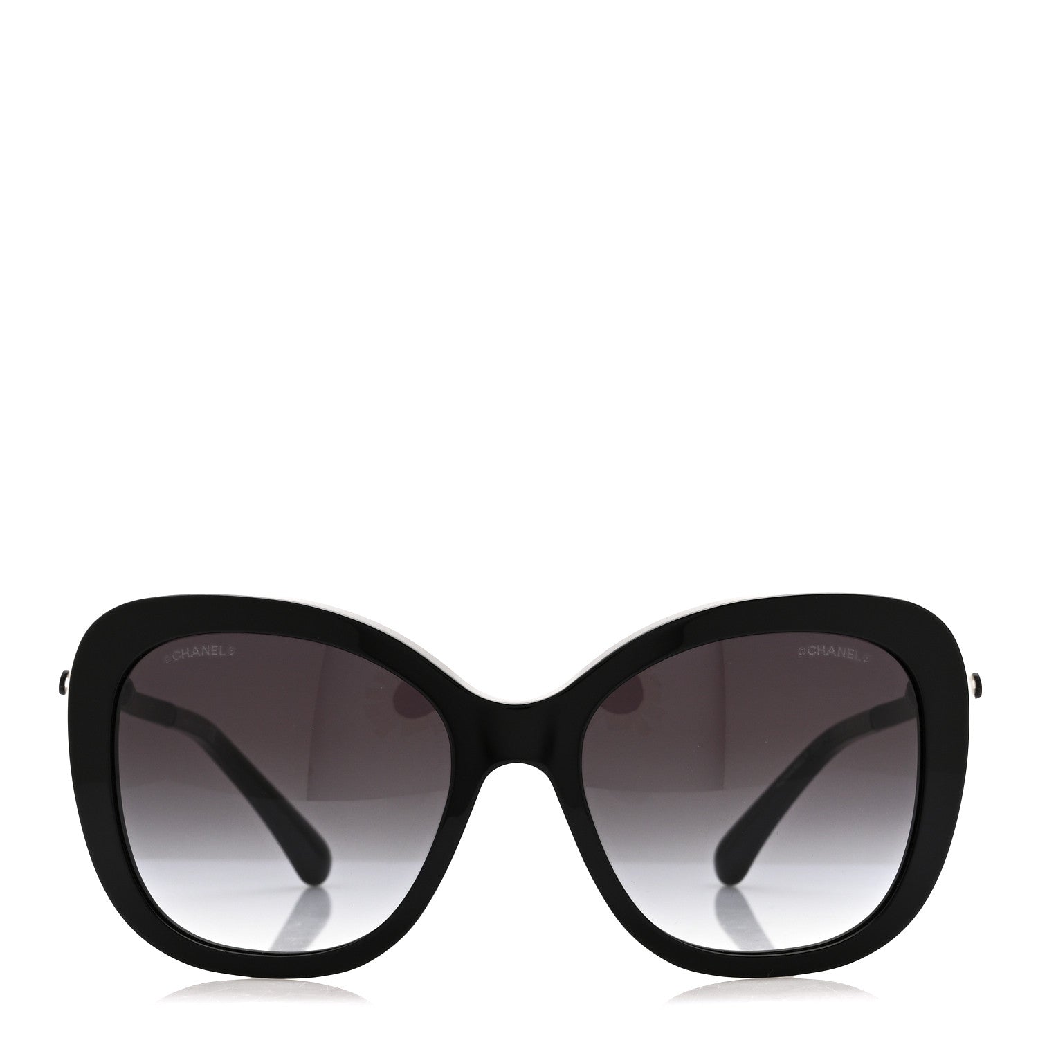 Chanel Acetate Butterfly Winter Pearl Sunglasses 5339-H-A Black 2 of 7